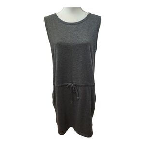 Jockey Women's Gray Sleeveless Cinch Waist Casual Dress, X-large